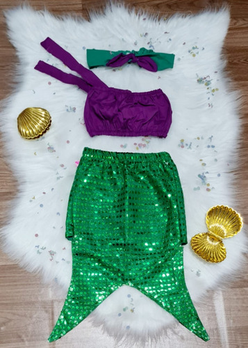 Fantasia Infantil Carnaval Sereia Cauda