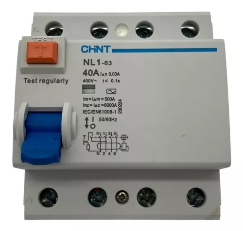 Interruptor magnetotérmico 40A 4 polos