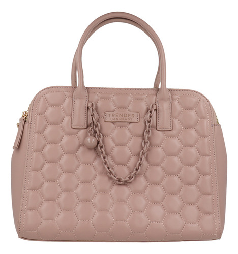 Bolsa De Mano Casual Trender Color Rosa Cadena Para Mujer