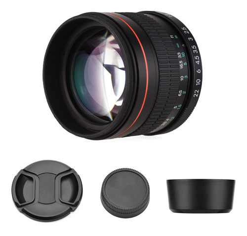 Imagen 4 de 9 de Andoer 85 Mm F1.8 Teleobjetivo Mediano De Apertura Grande Fo