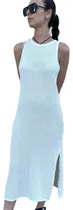 Comprar Vestido Tejido Hilo Playa Verano Largo Moda Tendencia