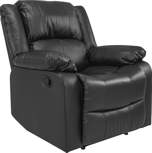 Imagen 2 de 5 de Recliner Poltrona Negro Sillón 1 Cuerpo Livings Divino