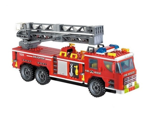 Camion Bomberos Armatodo Tipo Lego Juguete 607pcs Mnr