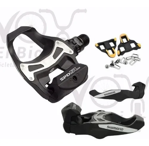 Pedales para Ruta Shimano PD-R550 color negro, con Calas