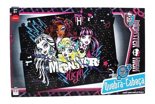 Quebra Cabeça - 100 Peças - Monster High - Mattel Games