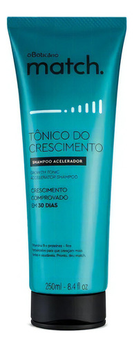 O'boticário Match Tônico De Crescimento Shampoo Acel. 250ml