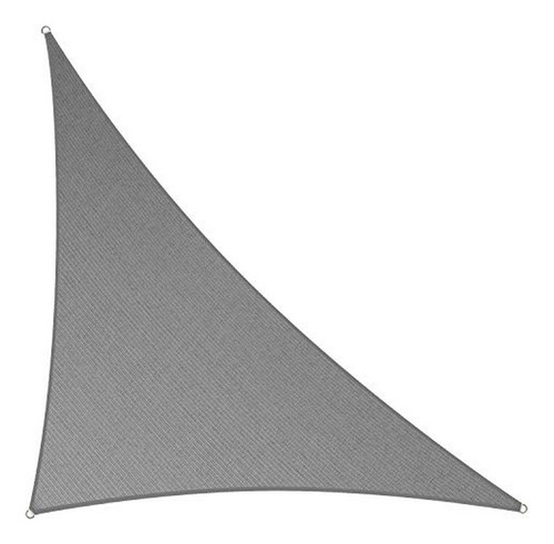 Amgo 10' X 10' X 14' Grey Triangle Sun Shade Sail Canopy Awn