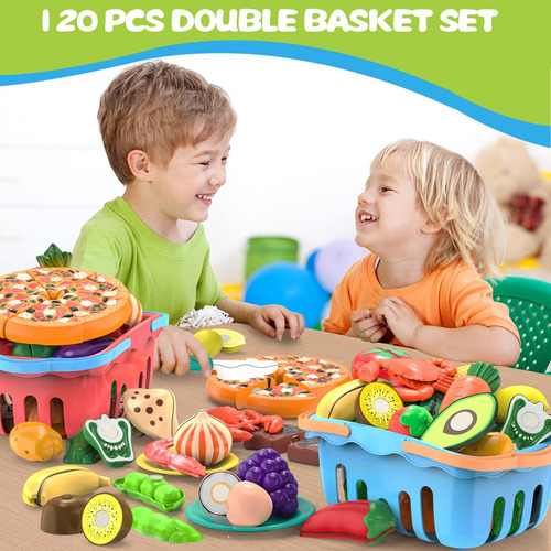 Set De Juguetes De Comida Para Niños Pequeños Con Almacenami