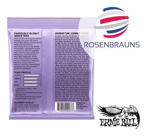 Imagen 2 de 7 de Cuerdas Guitarra Eléctrica Ernie Ball Ultra Slinky 10-48