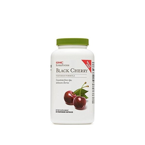 Gnc Superfoods Negro Cereza Valor De Tamaño De 240 Tapas Veg