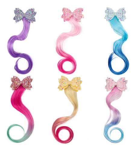 Accesorios Para El Cabello De 6 Colores Para Ninas, Lazos Pa