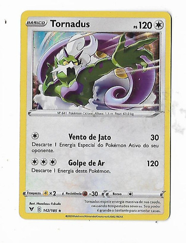 Pokemon Tornadus Holofoil Espada E Escudo Voltagem Vívida Fr