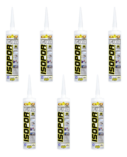 Produto Cola Gruda Isopor Em Madeira Pvc Forro Telhas 7unid