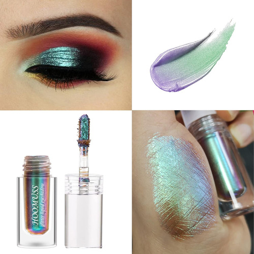 Sombra De Ojos Líquida Con Purpurina, 3 Colores, Sombras De