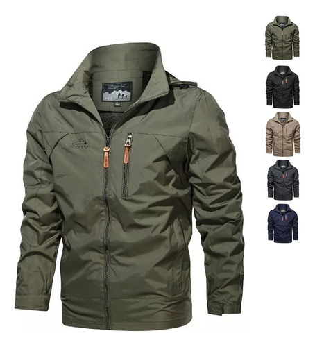 Chaqueta Militar Casual Para Hombre, Rompevientos Para Hombr