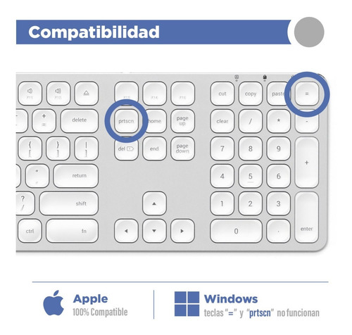 Imagen 3 de 10 de Teclado Bluetooth Satechi C/ Teclado Num / Ingles / No Apple