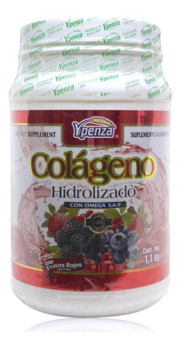 Colágeno Hidrolizado Frutos Rojos 1.1 Kg Ypenza Sabor Frutos Rojos