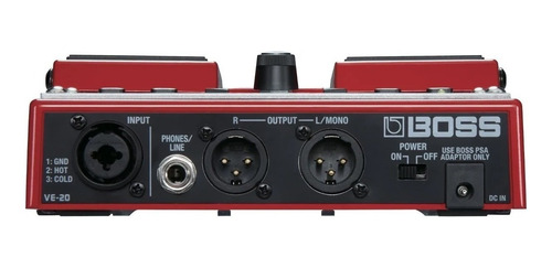 Imagen 3 de 3 de Pedal de efecto Boss Vocal Effects Performer VE-20 rojo