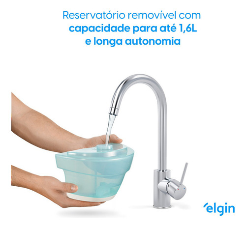 Passadeira De Roupa A Vapor Vertical Elgin Steamer 110v Branco E Azul