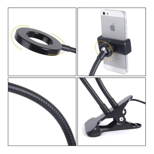 Aro De Luz Fotografia Video Con Soporte Para Celular Y Mesa