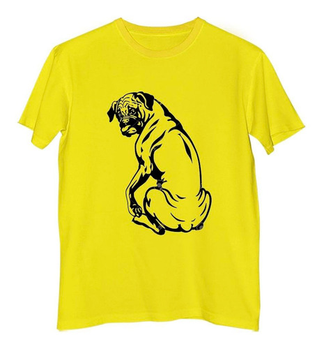 Remera Niño Color Perro Boxer Silueta Vector M2