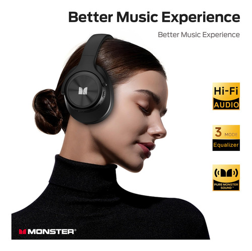 Auriculares Bluetooth Monster Mission 200, 40h, Plegables