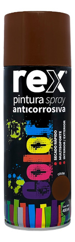 Pintura Spray Anticorrosivo Color Rojo 400 Ml Rex 60037