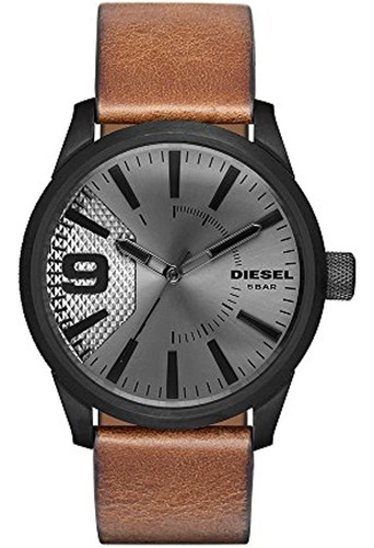 Diesel Men's 46mm Rasp Quartz Stainless Steel And Leather