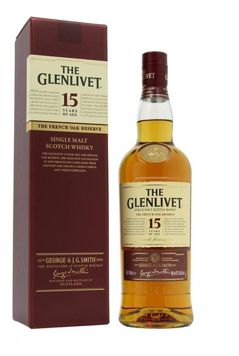 Whisky Scotch Glenlivet 15 Años Years Speyside Single Malt