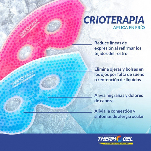 Imagen 6 de 10 de Kit De Compresas G M Y Antifaz Azul De Perlas Uso En Frio