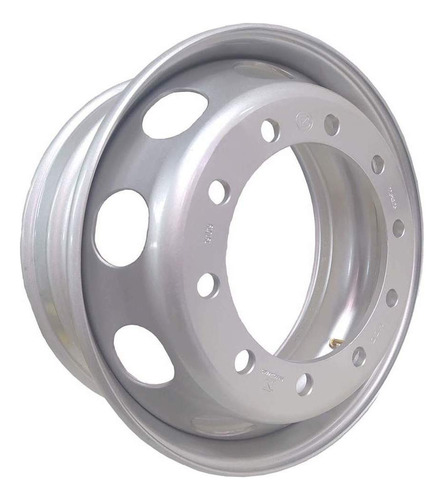 Roda Disco 22.5 X 8.25 Pneu 295 Sem Câmara 10 Furos Carreta Cor Prata