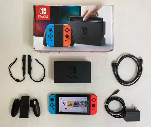 Nintendo Switch V1 Desbloqueado + Cartão 128gb Garantia E Nf