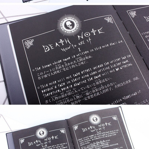 Caderno De Anime Death Note Inclui Caneta, Colar Ly E