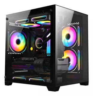 Gabinete Gamer K-mex Cg-413a Spacey Micro Atx Sem Fans Cor Preto