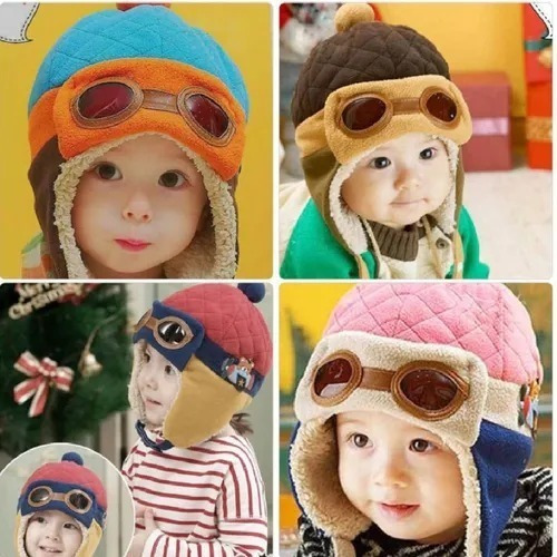 Gorro Bebes Y Niños Invierno Modelo Aviador Autoajustable