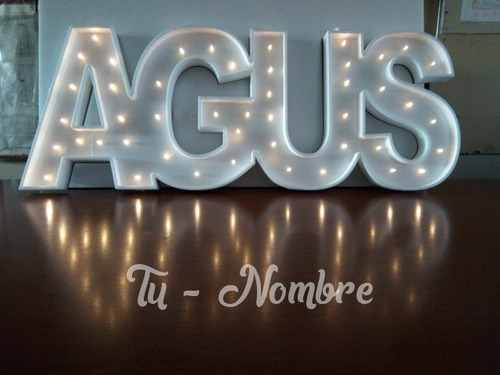 2 Letras Números Iluminados Tunombre 25 Cm Polyfan