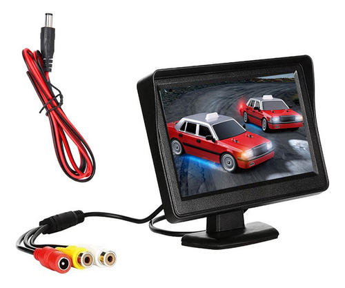 Kit De Monitor Retrovisor De Carro De 9v-24v De 4,3 Polegad