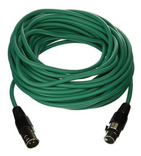 Seismic Audio, Saxlx-50, Color Verde, 50 Pies, Macho A Xlr H