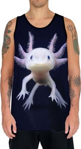 Camiseta Regata Axolotl Axolote Salamandra Marinha Agua 9
