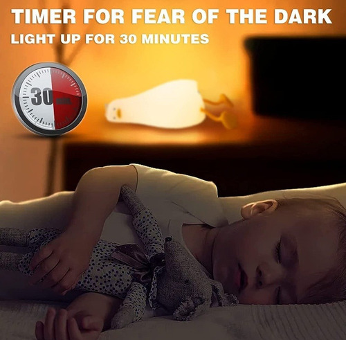 Lámpara De Mesa Led For Niños Flat Duck Night Lamp