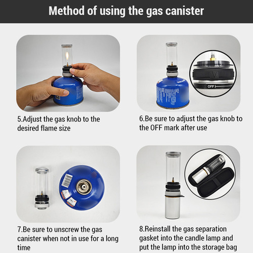 Lámpara De Gas, Vela Portátil De Gas, Para Acampar Con Farol
