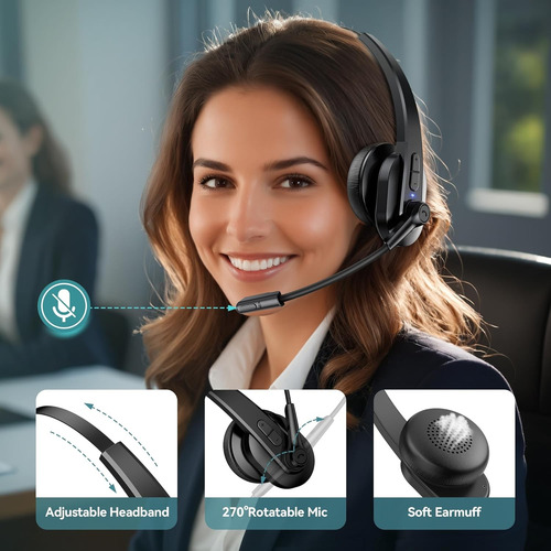 Auriculares Bluetooth Con Adaptador Usb, Inalámbricos De Un