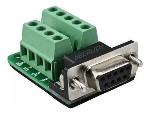 Adaptador Db9 Clema Hembra Rs232 Terminal Conector Serial