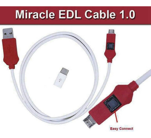Para 2x Cabo Miracle Edl Para Xiao Mi E Flash E Aberto Para