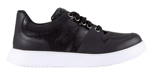 Imagen 1 de 6 de Zapatillas Mujer Urbanas Casual Lali Cuero Reptil Citadina