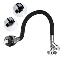 Comprar Torneira Para Pia Bancada Balcão Flexível Cozinha Spray Jato Dupla Função para Cozinha Bancada Mesa e Tanque Via Flix GS-05 Preto Com Cromado