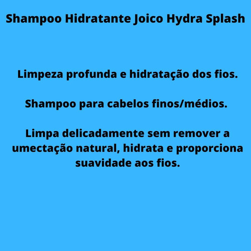 Joico Hydra Splash Shampoo 300ml + Condicionador 250ml