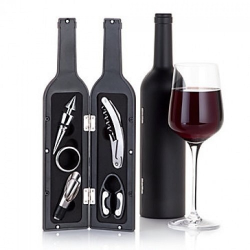 Kit Accesorios Para Vino Dia Del Padre 5 En 1 Sacacorchos