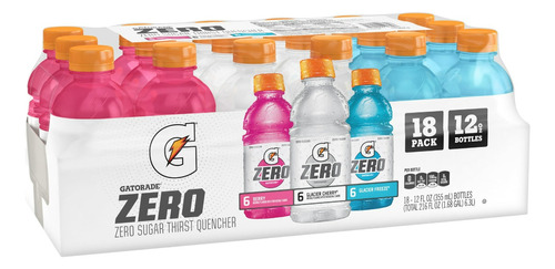 Gatorade Zero Paquete Variado Americano, 12 Oz 18 Botellas!!