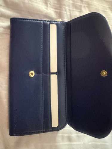 Billetera Chenson Cg15147 Cuero Sintético Azul Marino Liso